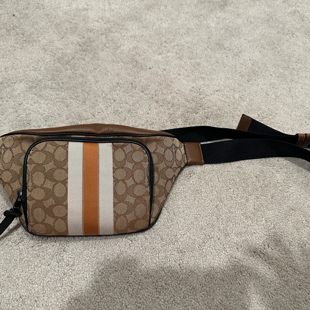 Brown and Tan Men's Bag